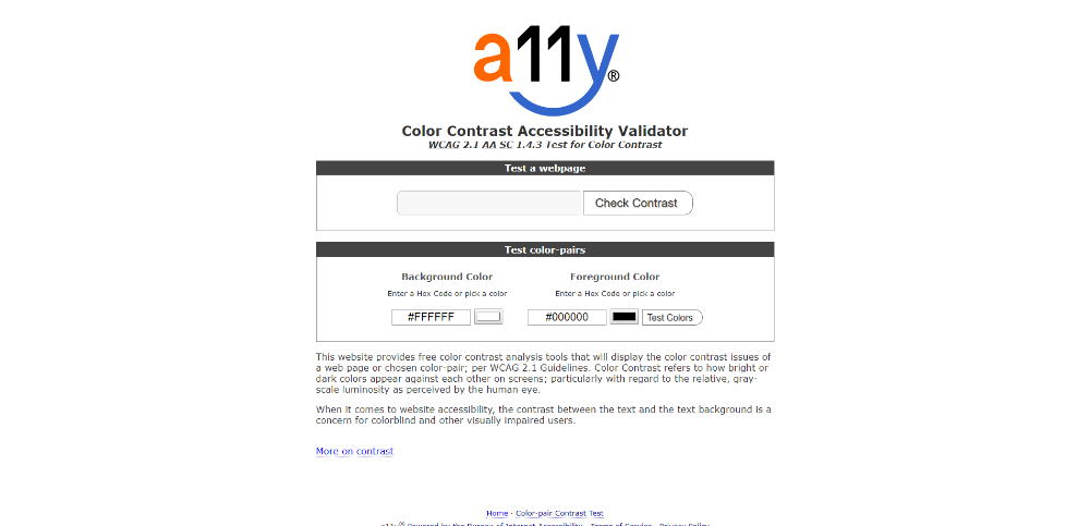 a11y accessibility checker tool