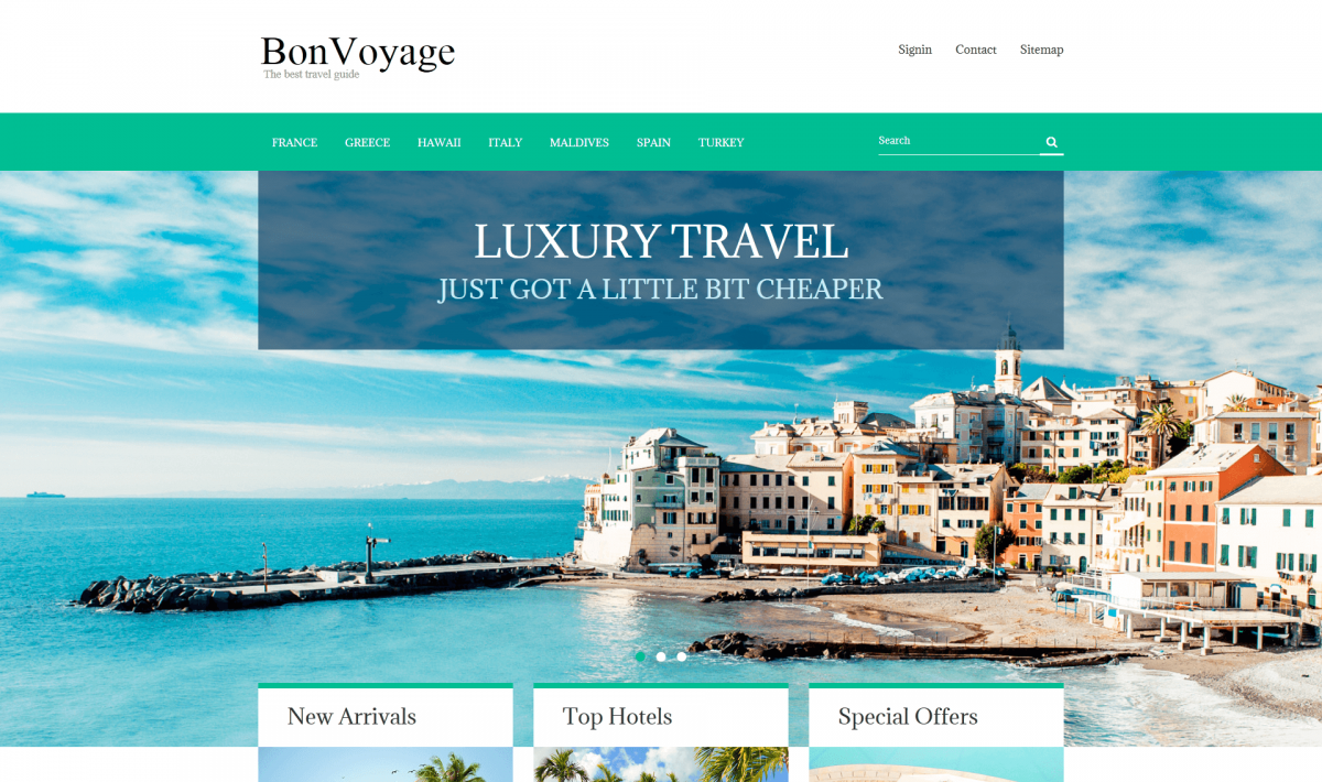 BonVoyage bootstrap themes free