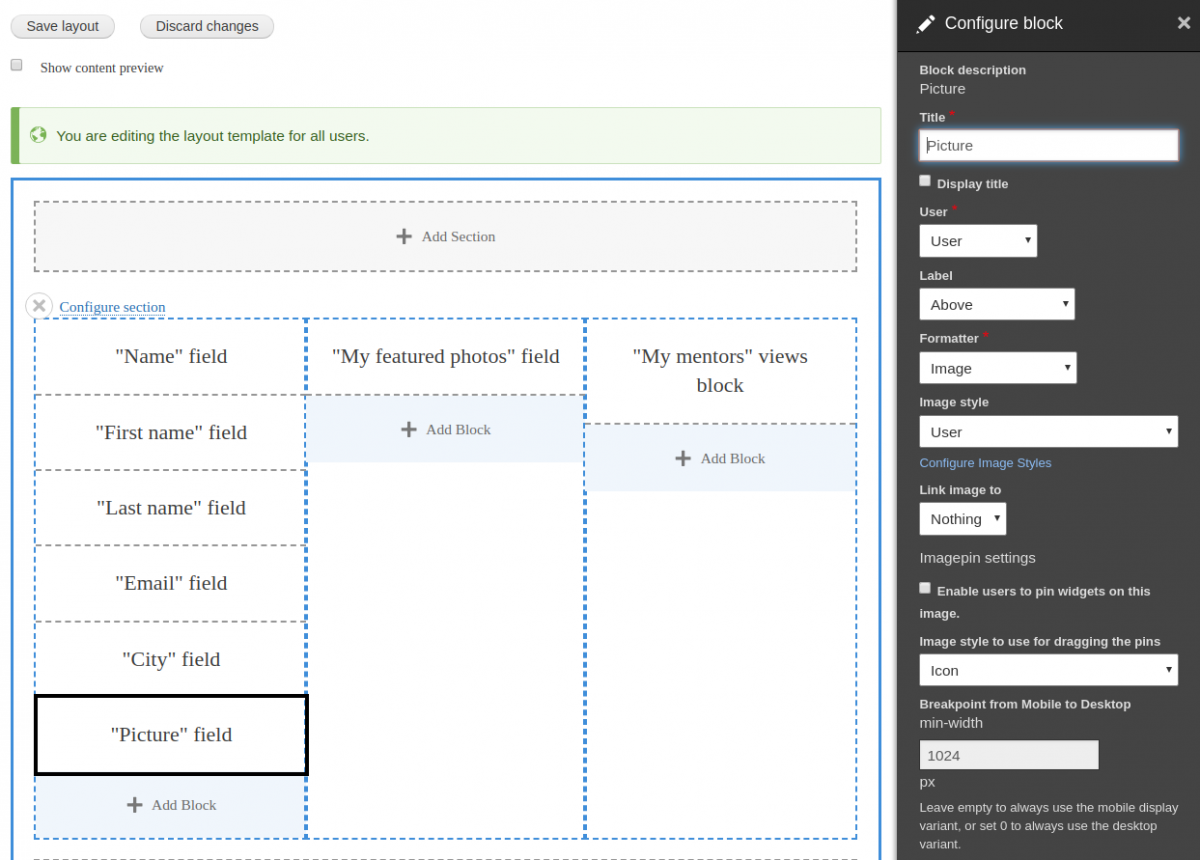 drupal layout builder