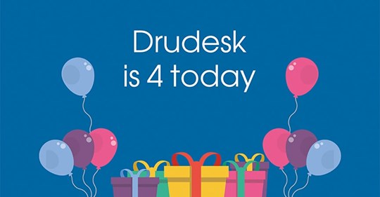 Drudesk website support agency turned 4 years old