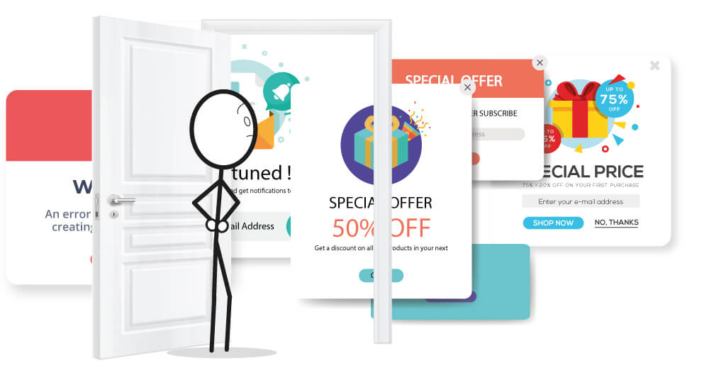 Excessive popups as a common UX mistake