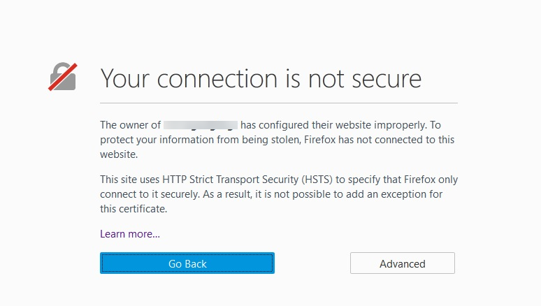 your connection is not secure
