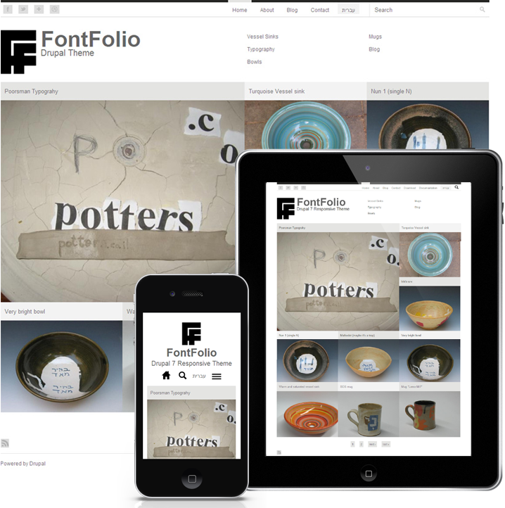 FontFolio drupal business responsive theme