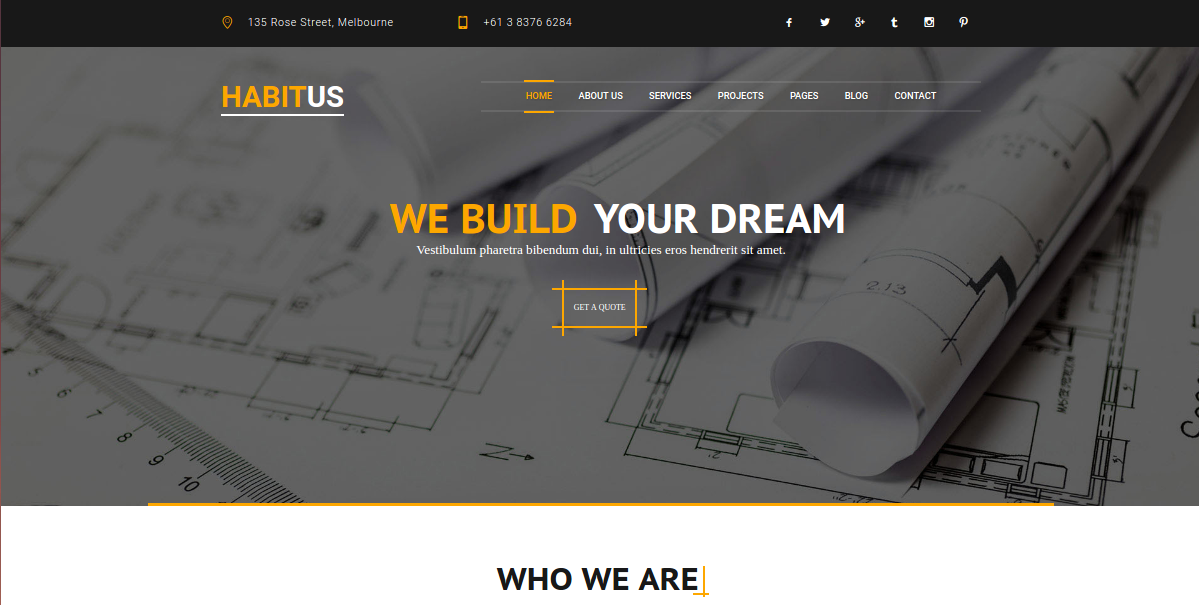 Habitus Construction Drupal Theme