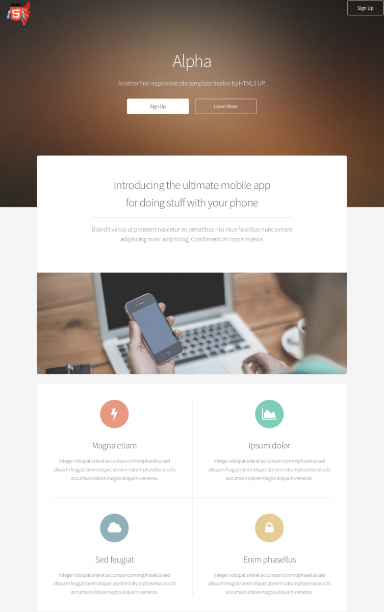 Html5 Simplified Free responsive Drupal themes