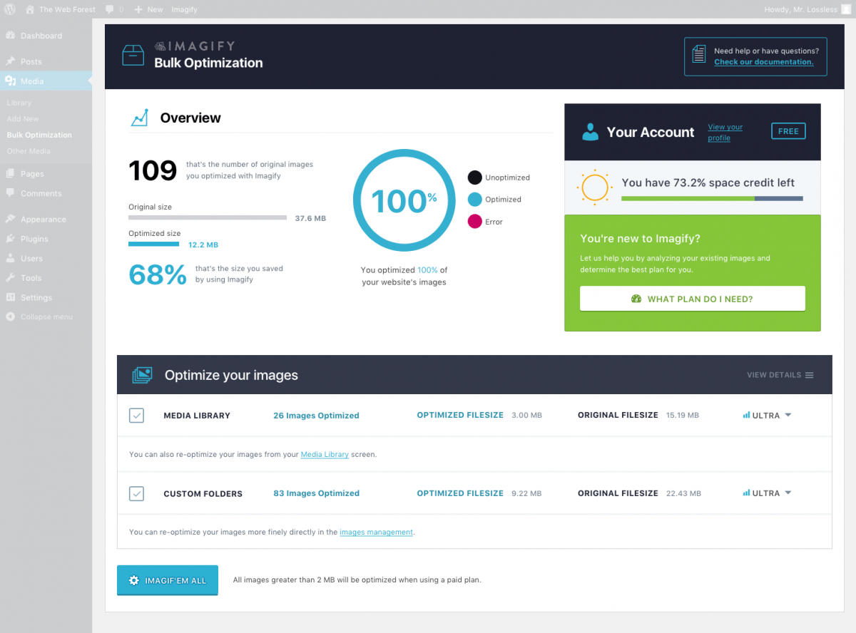 Imagify — image optimization plugin for WordPress