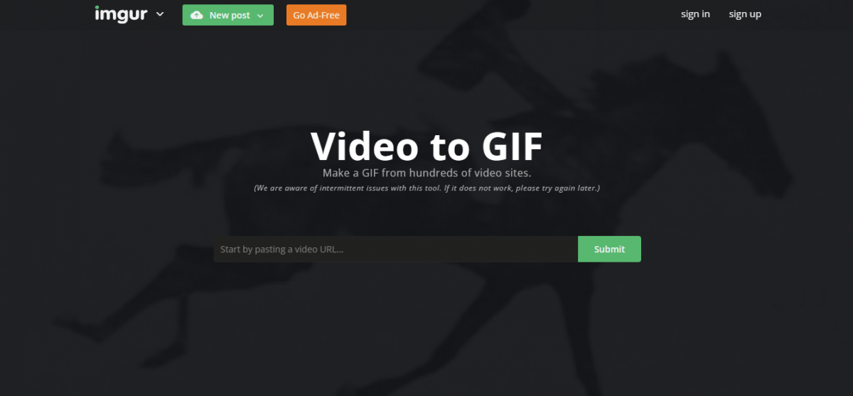 IMGUR Video to GIF best online video editor