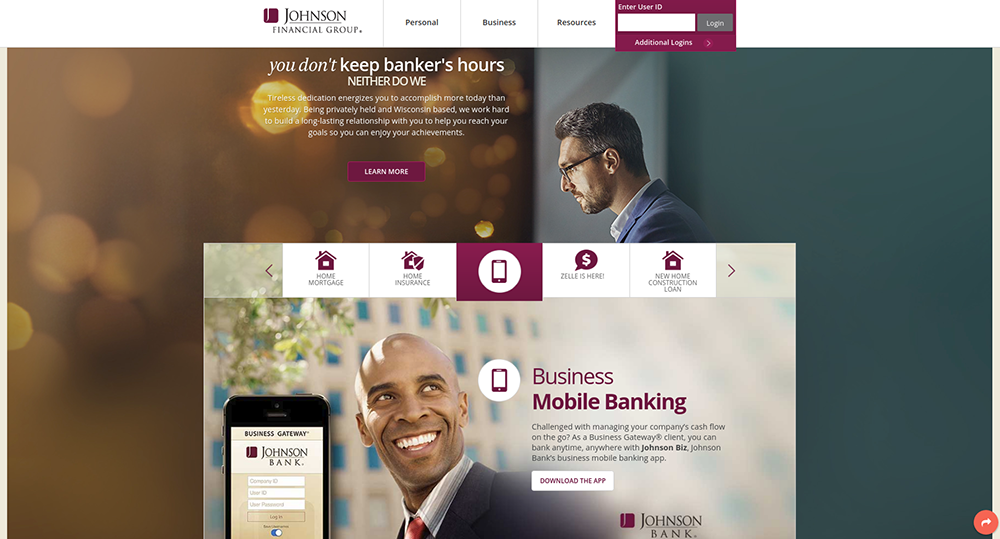 Johnson Financial Group’s website