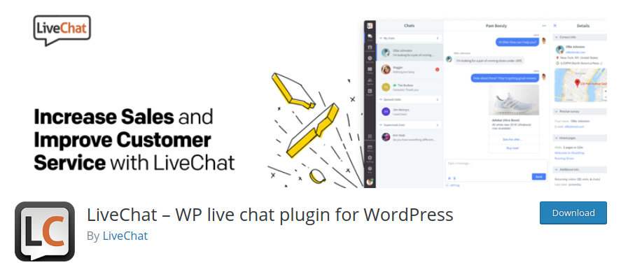 LiveChat WordPress lead generation plugin