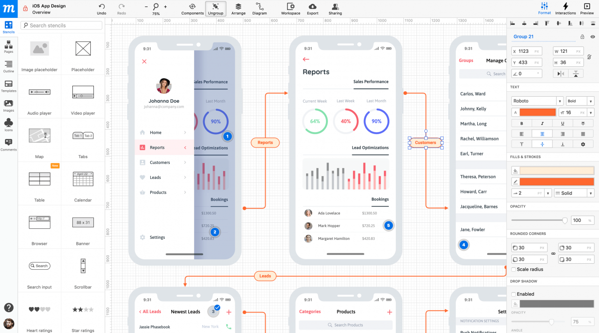 Prototyping with online tools