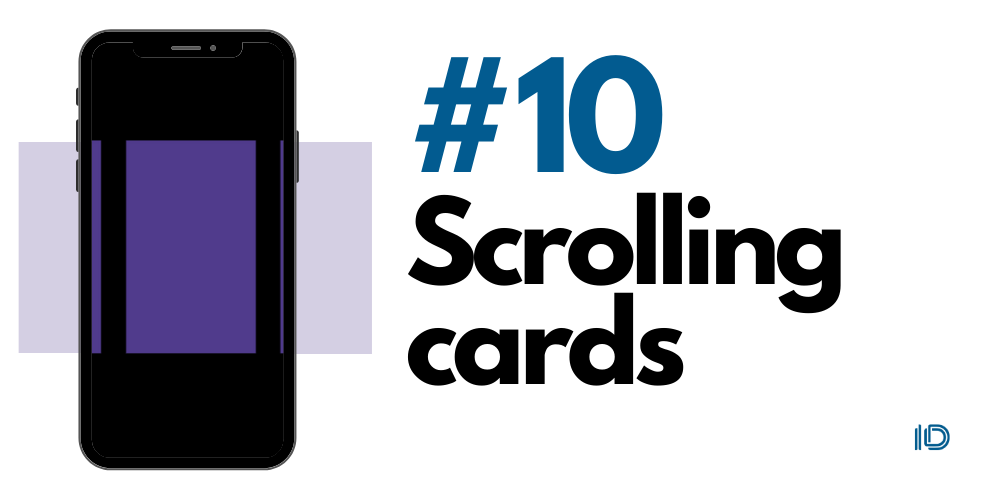 Scrolling cards