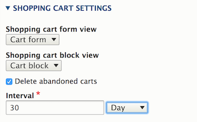 Shopping cart expiration in Drupal Commerce 2.16