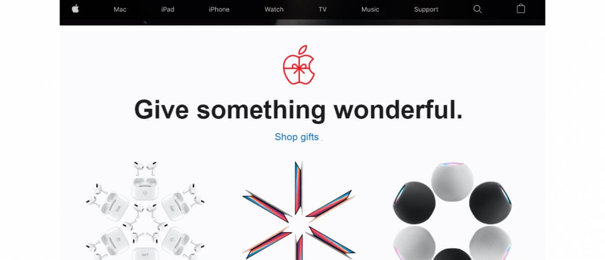 Apple website