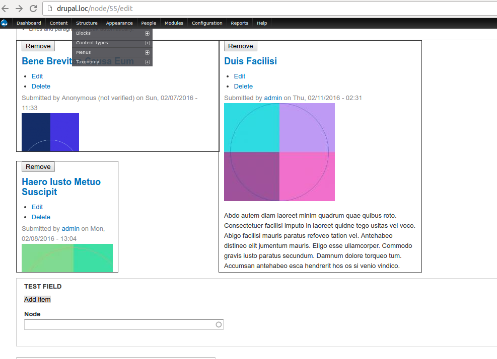 The Gridstack field Drupal module