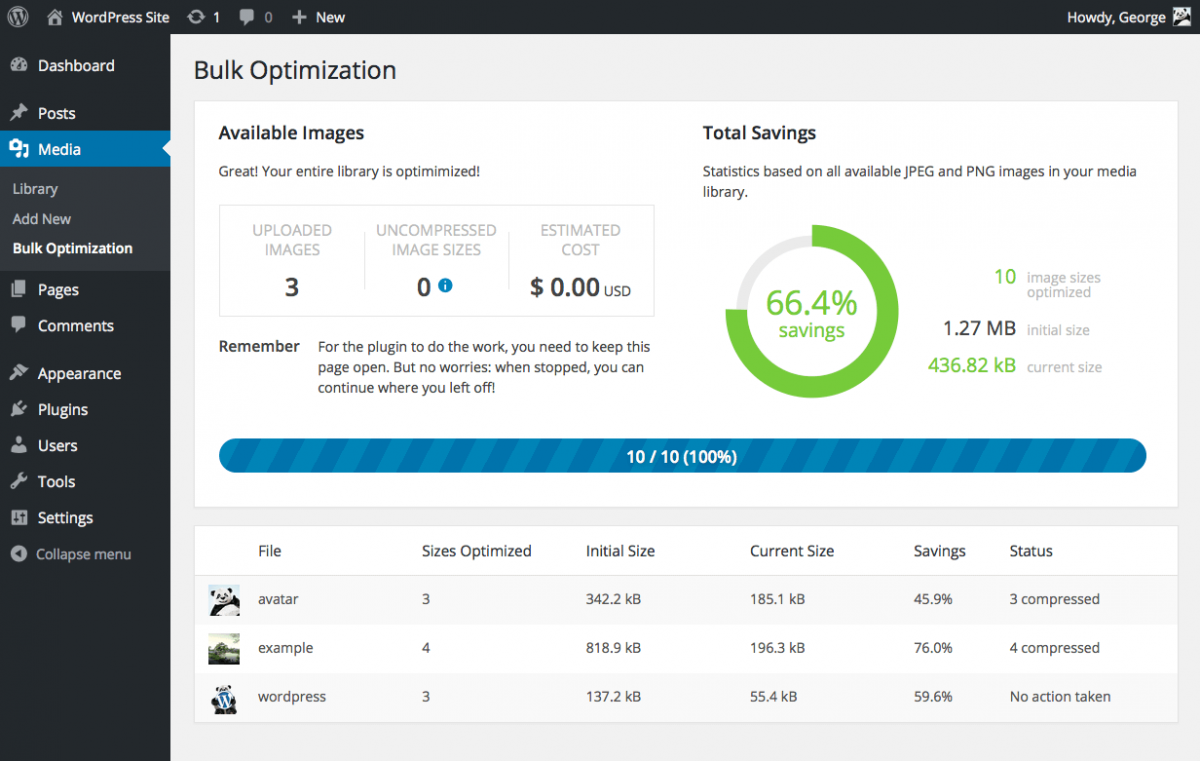 TinyPNG — image optimization plugin for WordPress