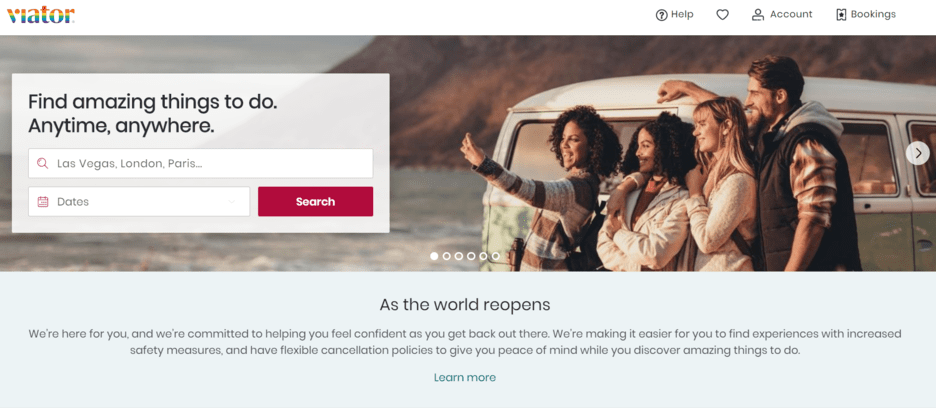 Viator - online travel marketplace examples